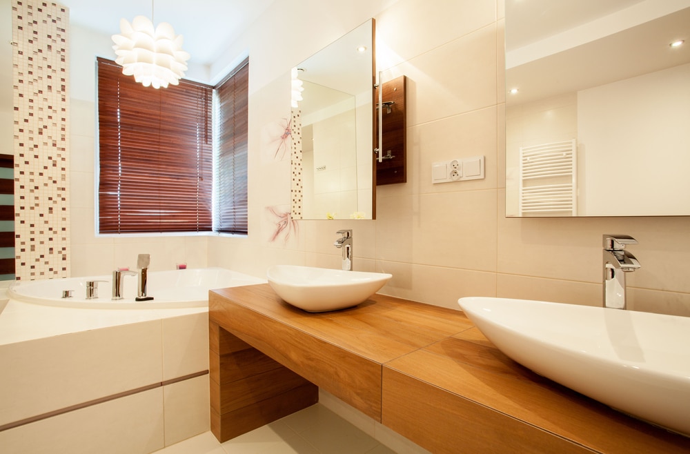 Modern double vanity bathroom for remodel planning