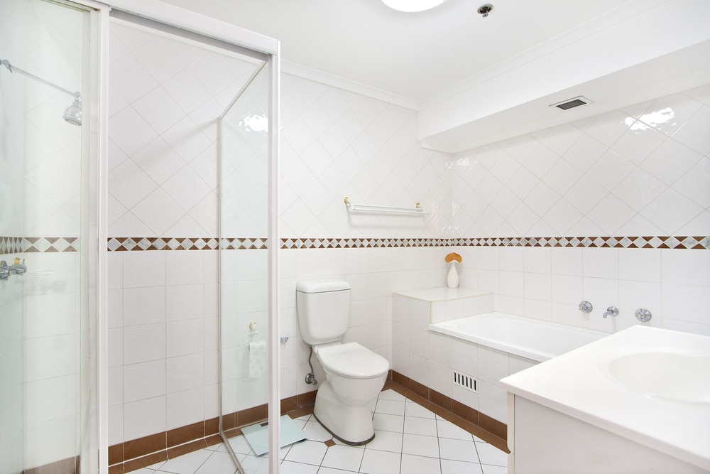 Modern bathroom in luxury apartment